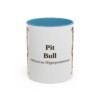 11oz Pit Bull Latin Mug, Light Blue, front view