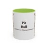 11oz Pit Bull Latin Mug, Light Green, front view
