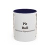 11oz Pit Bull Latin Mug, Navy, front view