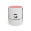 11oz Pit Bull Latin Mug, Pink, front view