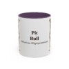 11oz Pit Bull Latin Mug, Purple, front view