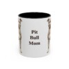 11oz Pit Bull Dog Mom Mug, Black, front view