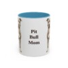 11oz Pit Bull Dog Mom Mug, Light Blue, front view