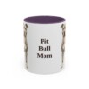 11oz Pit Bull Dog Mom Mug, Purple, front view