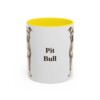 11oz Pit Bull Mug, Yellow, front view