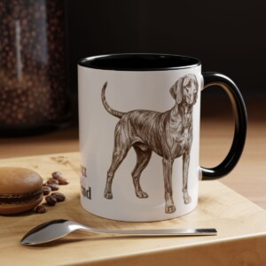 11oz Plott Hound Mug, Black, lifestyle photo