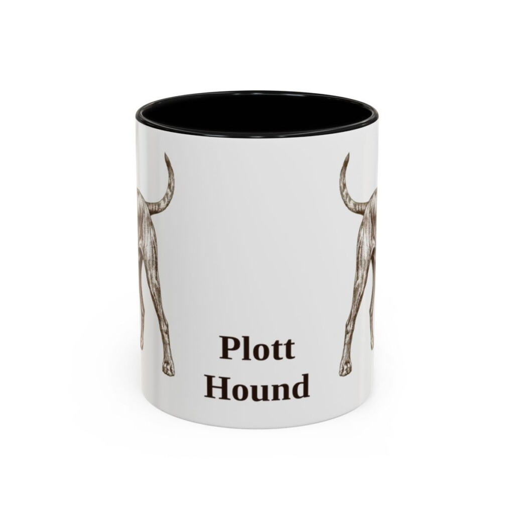 11oz Plott Hound Mug, Black, front view