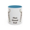 11oz Plott Hound Dog Dad Mug, Light Blue, front view