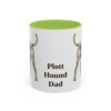 11oz Plott Hound Dog Dad Mug, Light Green, front view
