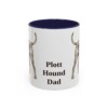 11oz Plott Hound Dog Dad Mug, Navy, front view