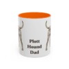 11oz Plott Hound Dog Dad Mug, Orange, front view
