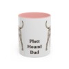 11oz Plott Hound Dog Dad Mug, Pink, front view