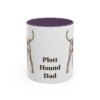 11oz Plott Hound Dog Dad Mug, Purple, front view