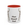 11oz Plott Hound Dog Dad Mug, Red, front view