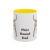 11oz Plott Hound Dog Dad Mug, Yellow, front view