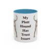 11oz Funny Plott Hound Mug, Light Blue, front view