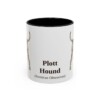 11oz Plott Hound Latin Mug, Black, front view