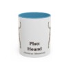 11oz Plott Hound Latin Mug, Light Blue, front view
