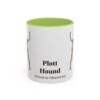11oz Plott Hound Latin Mug, Light Green, front view