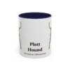 11oz Plott Hound Latin Mug, Navy, front view