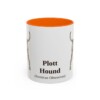 11oz Plott Hound Latin Mug, Orange, front view