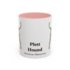 11oz Plott Hound Latin Mug, Pink, front view