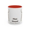 11oz Plott Hound Latin Mug, Red, front view