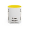 11oz Plott Hound Latin Mug, Yellow, front view
