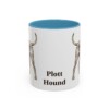 11oz Plott Hound Mug, Light Blue, front view