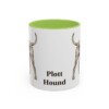 11oz Plott Hound Mug, Light Green, front view