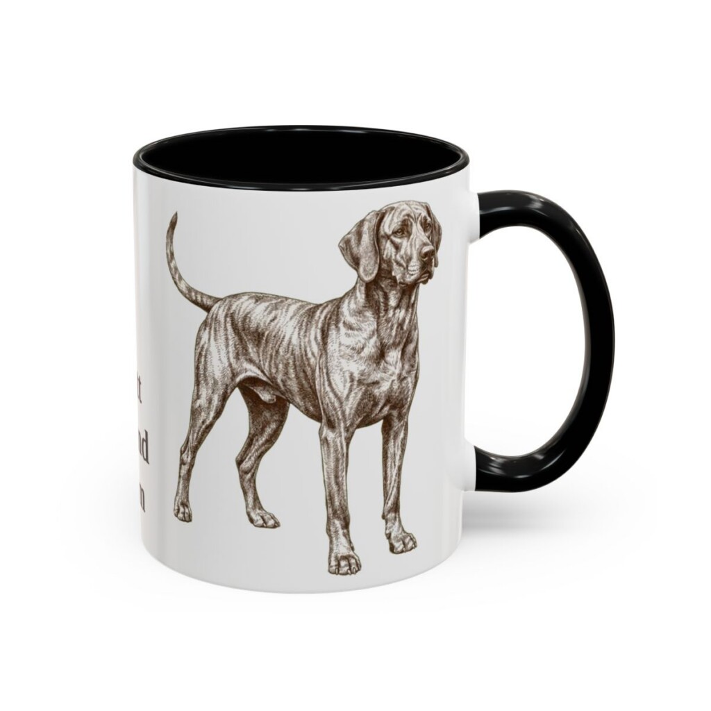 11oz Plott Hound Dog Mom Mug, Black, right side view