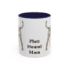 11oz Plott Hound Dog Mom Mug, Navy, front view