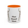 11oz Plott Hound Dog Mom Mug, Orange, front view