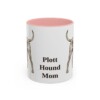 11oz Plott Hound Dog Mom Mug, Pink, front view