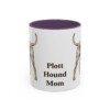 11oz Plott Hound Dog Mom Mug, Purple, front view