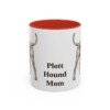 11oz Plott Hound Dog Mom Mug, Red, front view