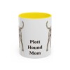 11oz Plott Hound Dog Mom Mug, Yellow, front view