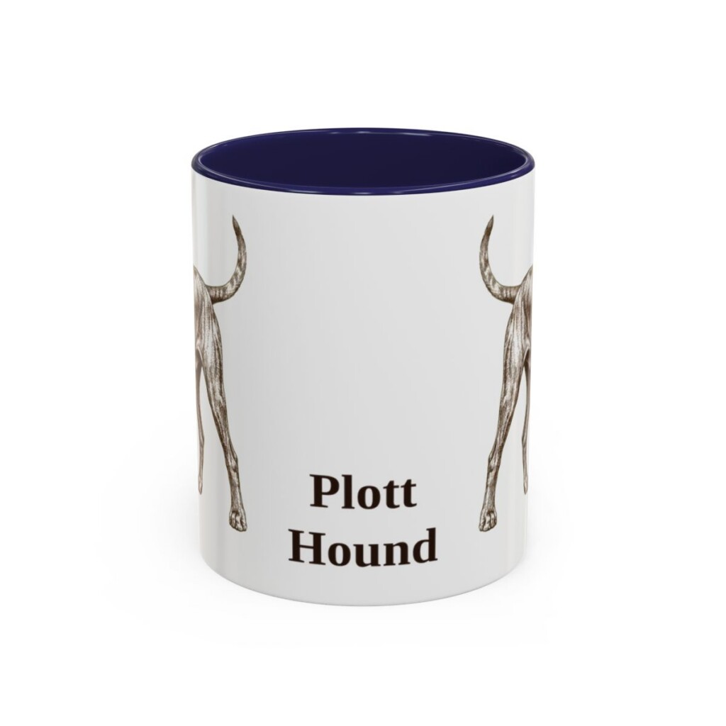 11oz Plott Hound Mug, Navy, front view
