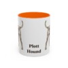 11oz Plott Hound Mug, Orange, front view