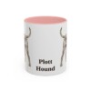 11oz Plott Hound Mug, Pink, front view