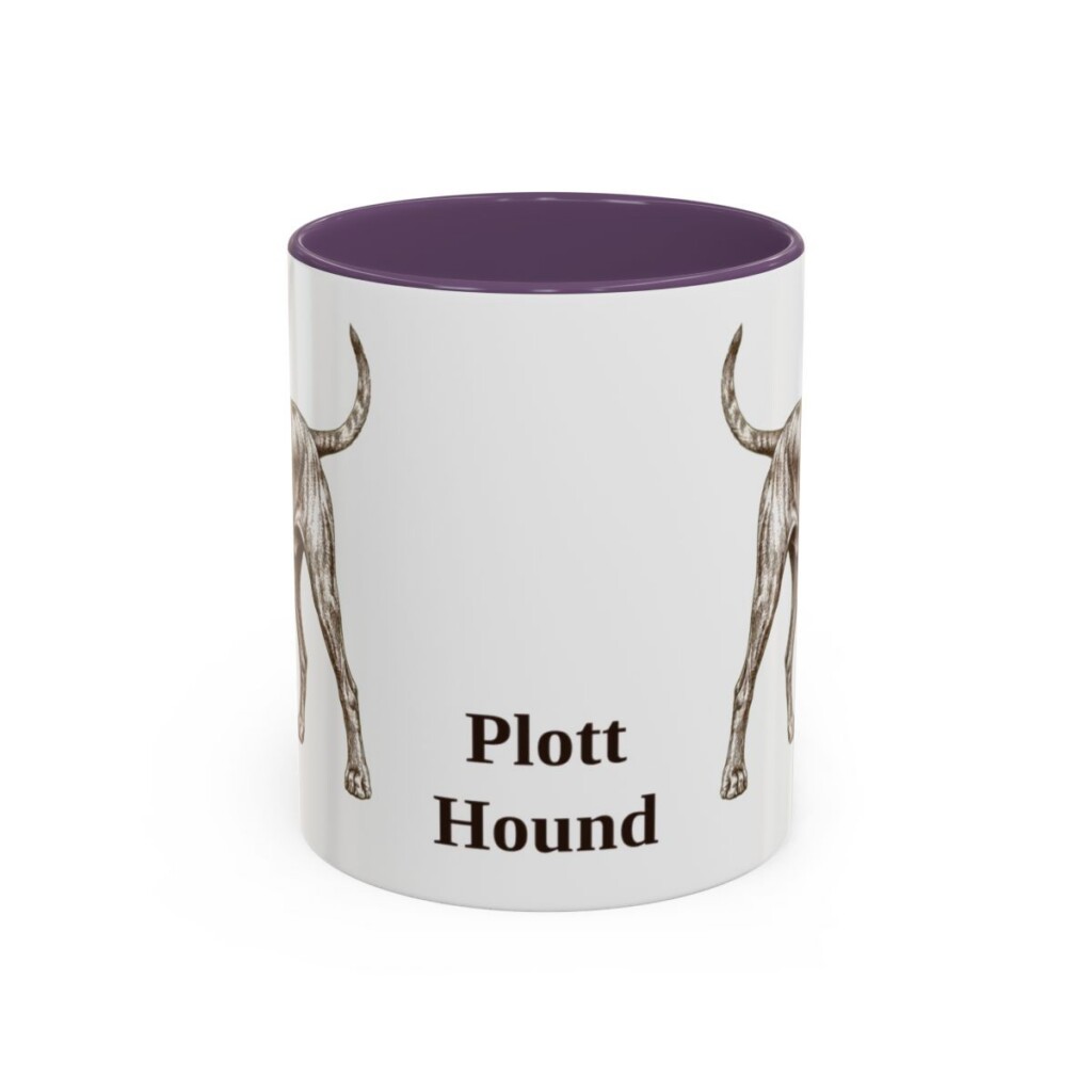 11oz Plott Hound Mug, Purple, front view