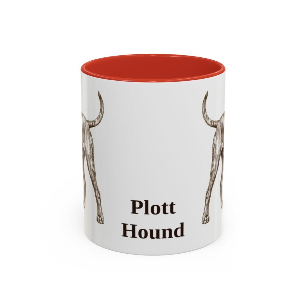 11oz Plott Hound Mug, Red, front view