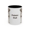 11oz Pointer Dog Dad Mug, Black, front view