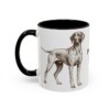 11oz Pointer Dog Dad Mug, Black, left side view