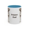 11oz Pointer Dog Dad Mug, Light Blue, front view