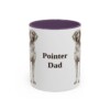 11oz Pointer Dog Dad Mug, Purple, front view