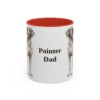 11oz Pointer Dog Dad Mug, Red, front view