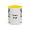 11oz Pointer Dog Dad Mug, Yellow, front view