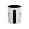 11oz Funny Pointer Mug, Black, back view