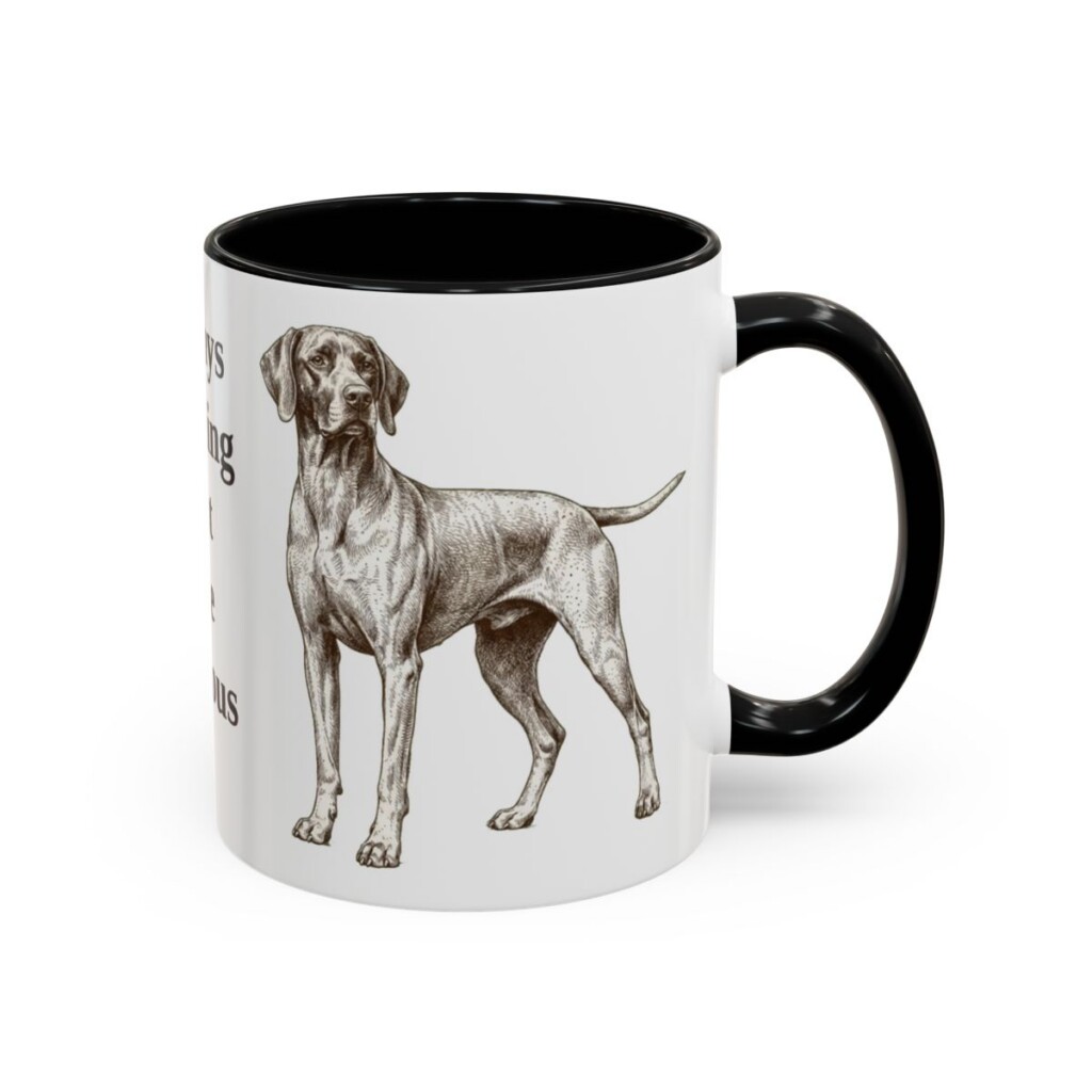 11oz Funny Pointer Mug, Black, right side view